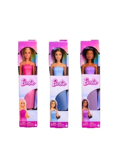 Barbie Bebek Prenses Taçlı Model Bebek Mavi Elbiseli