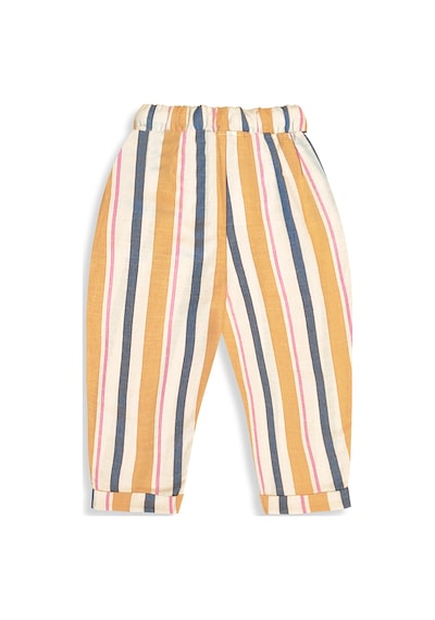Denokids Çizgili Dokuma Unisex Kız Erkek Çocuk Dokuma Pantolon İlkbahar-Yaz 2-8 Yaş