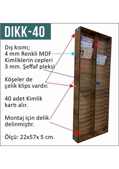 Dıkk-40 Maben Duvar Tipi Ziyaretçi Kart Kutusu 40 1 Adet