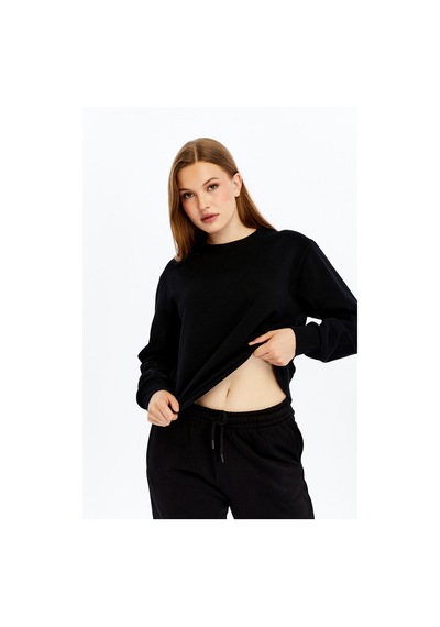 Defys Kadın Basic Sweat Siyah