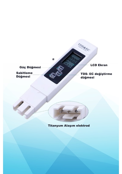 Novasmart Tds & Ec Su Ölçer Tds Metre - Dijital Su Kalite Test Cihazı Hidroponik, Akvaryum Ve Içme Suyu Ölçüm İletkenlik Ve Tds Ölçerler