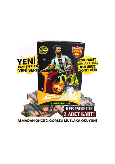 2025 Yepyeni Süper Final Serisi Oyuncu Kartları Süper Final Futbolcu Kartı 25 Paket 50 Adet Kart