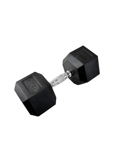 Rebuwo 30 KG 1 Adet Hex Dambıl Kauçuk Altıgen Dambıl Hex Dumbbell