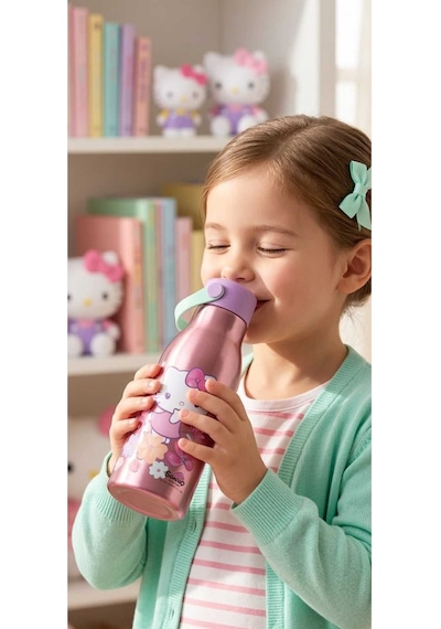 Pembe Hello Kitty Karakter Desenli Suluk