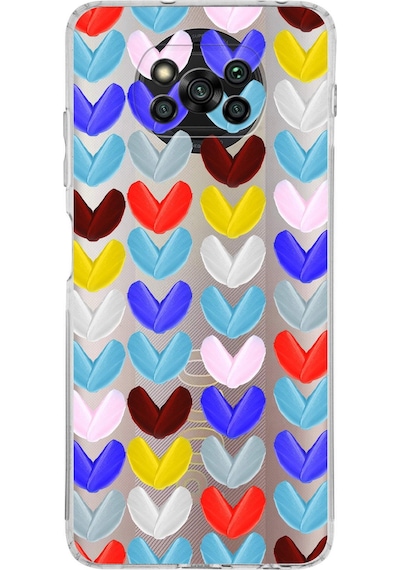 Xiaomi Poco X3 Pro İle Uyumlu 1mm Slim Fit Water Color 1 Baskılı Şeffaf Kılıf Şeffaf