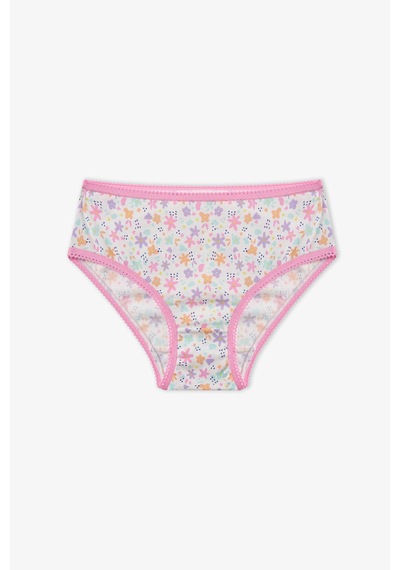 Penti Pembe Kız Çocuk Popflower Pamuklu 5'li Slip Külot