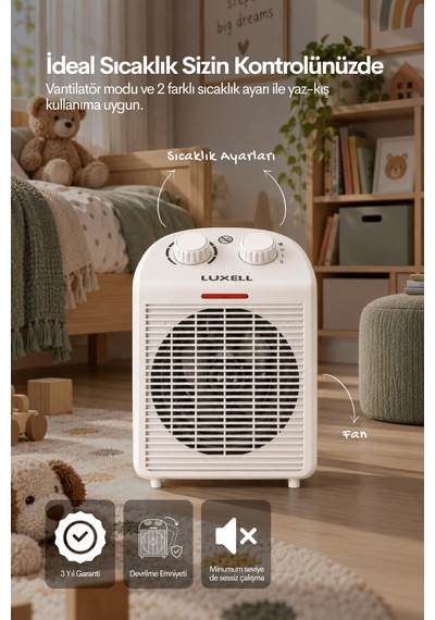 Luxell KS-6335T 2000 W Fanlı Isıtıcı