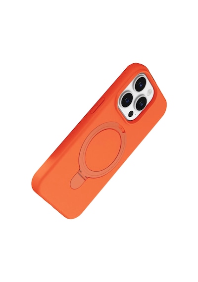 Apple İphone 14 Pro Max Uyumlu Regal Magsafe Standlı Kapak - Turuncu
