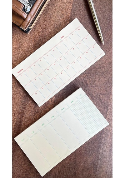 4'lü Masaüstü Tarihsiz Planlayıcı Set Hedefler, Haftalık Planlayıcı, Noktalı Ve Çizgili Notepa Çok Renkli