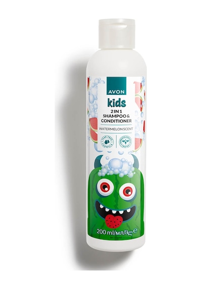 Avon Kids 2 Si 1 Arada Karpuz Kokulu Çocuk Saç Kremi Ve Şampuanı 200 ML