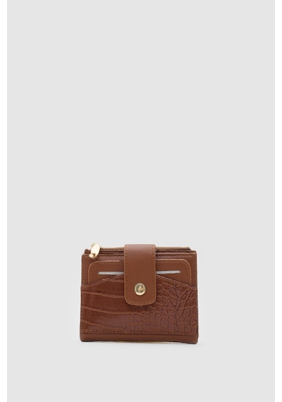 Shule Bags Rosa Kroko Desenli Kadın Kartlık Taba