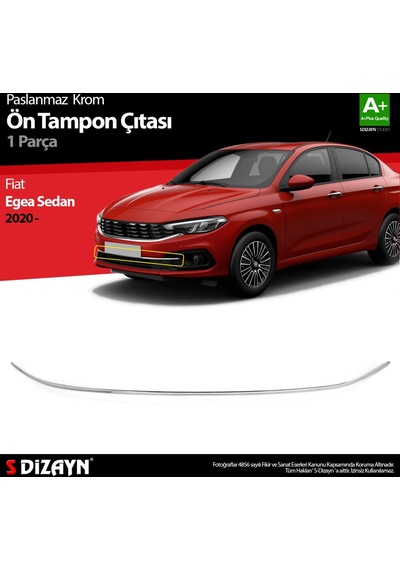 S-Dizayn  Fiat Egea Sedan Krom Ön Tampon Çıtası 2020 Üzeri
