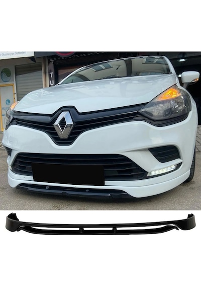 Renault Clio 4 2 Parça Ön Ek Karlık Abs Plastik Mat Siyah 2016 2018 2019 Makyajlı Kasa Karlık+bodykit+ek