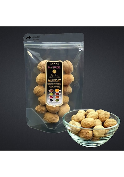 Hanzade Bitkisel Muskat (Musgat) Küçük Hindistan Cevizi 50 Gr