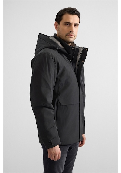 Süvari Siyah Slim Cepsiz Mont Mn2008700507-s09 Siyah