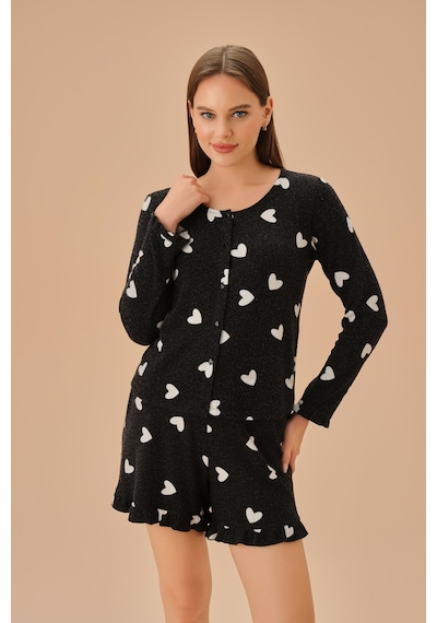 Suwen Sweety Maskülen Şort Takımı Sh25195667b911 Siyah Baskılı Siyah Suwen Sweety Maskülen Şort Takımı Sh25195667b911 Siyah Baskılı Siyah