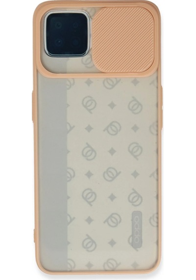 Newface - 131 - Oppo Reno 4 Lite Kılıf Palm Buzlu Kamera Sürgülü Silikon - Matxzngz - - Pembe