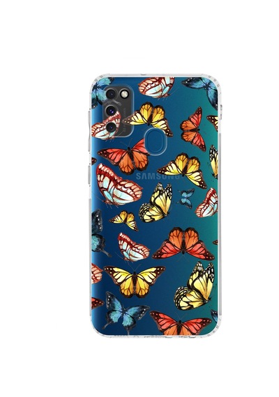 Samsung Galaxy M30s İle Uyumlu Water Color 2 Kamera Korumalı Şeffaf Kılıf Şeffaf