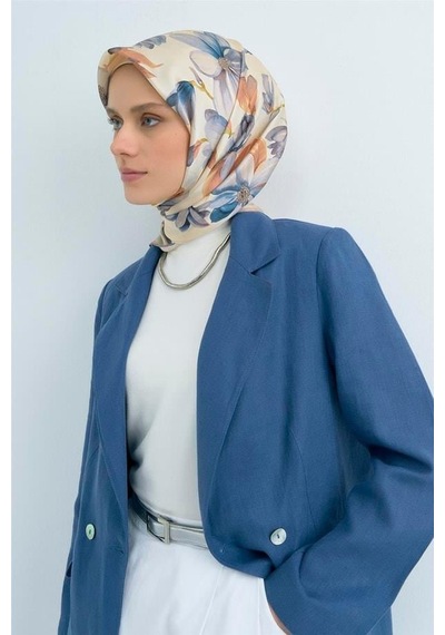 Armine İpek Eşarp 2026 Yaz - 9524-81 Bej Twill