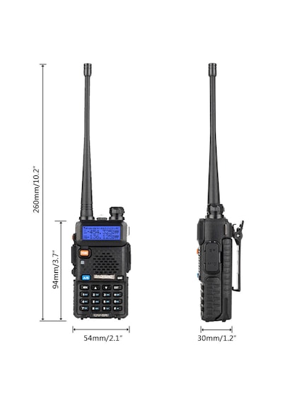 Baofeng Uv-5r 5w Dual Band, 128 Kanal, 50 Ctcss/104 Dcs, Vox, Programlanabilir Arama Kurtarma/güvenlik/haberleşme El Telsizi