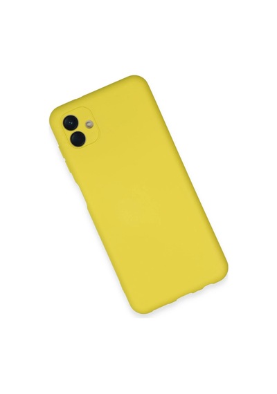 Newface - 739 - Samsung Galaxy A04e Kılıf Nano İçi Kadife Silikon - Metemıx - - Sarı