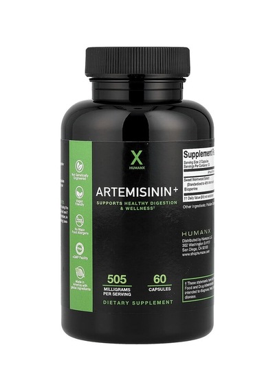 Humanx, Artemisinin+, 60 Capsules 252.5 Mg Per Capsule Humanx Nutrıtıon