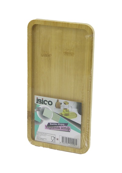 Bambu Ahşap Dikdörtgen Mini Tepsi 12 X 23.4 X 0.8 Cm Altın