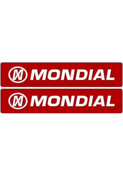 Mondial Sticker Kırmızı 15x3cm 2 Li Set Universal Mondial Etiket