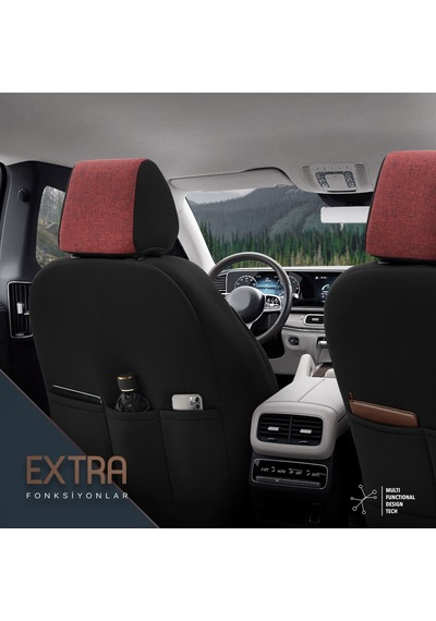 Otom Voyager Design Boyun ve Bel Destekli Ultra Konforlu Universal Koltuk Kılıfı Tam Set