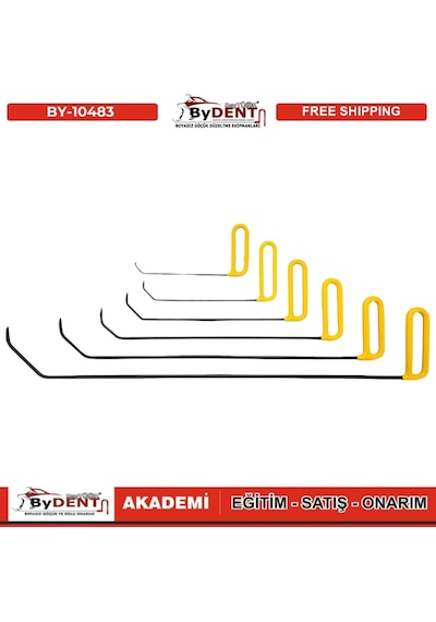 Pdr Boyasız Göçük Düzeltme 6 Parça Özel Tasarım Çubuk Seti