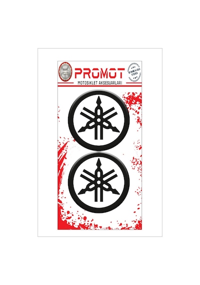 Damla Logo Sticker Yamaha Logo Kabartmalı 5x5cm 06 Nötr