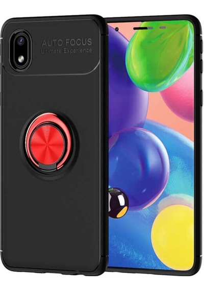 Samsung Uyumlu Galaxy A01 Core Kılıf Yüzüklü Magnetli Ravel Case