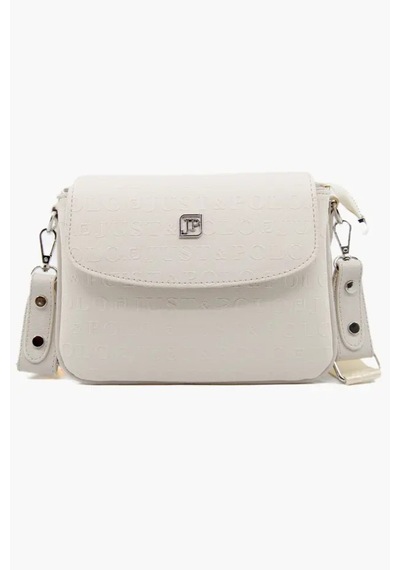 Just Polo Kadın Su Geçirmez Ayarlanabilir Askılı Lüks El & Omuz Çantası Shoulder Bag Ebat: 25 X 15 Cm Krem