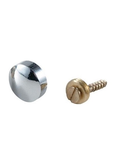 Parlak Krom Dekoratif Vida Kapağı - 20mm, 10 Adet 6395751