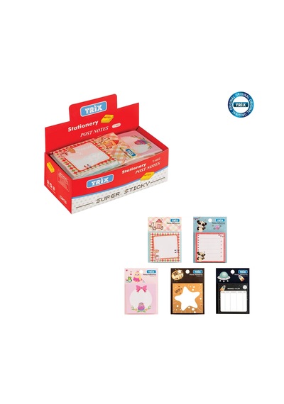 Trix Renkli Desenli Yapışkanlı Not Kağıdı 1 Adet