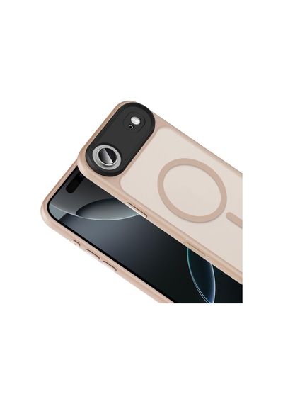 Apple Uyumlu iPhone 17 Air Magsafe Özellikli Sert Fall Telefon Kılıfı Gold