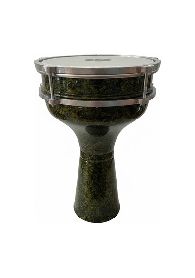 Vatan Yüzüklü Darbuka Yeşil Kırçıllı Desenli