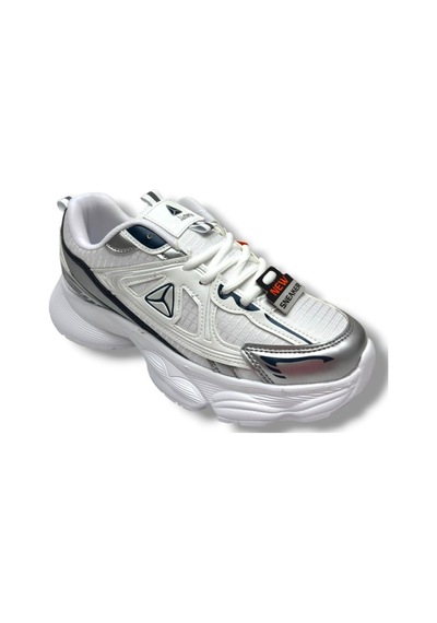 Marco Jamper 2411-26 Cilt Deri Anorak Anatomik Sneaker Beyaz Gümüş 36-40 Beyaz