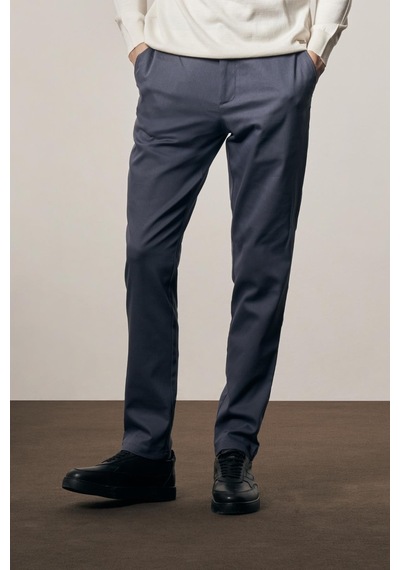 İmza İndigo Mavi Yan Cep Düz Paça Pamuklu Comfort Fit Chino Casual Pantolon 1003255166 İndigo İmza İndigo Mavi Yan Cep Düz Paça Pamuklu Comfort Fit Chino Casual Pantolon 1003255166 İndigo