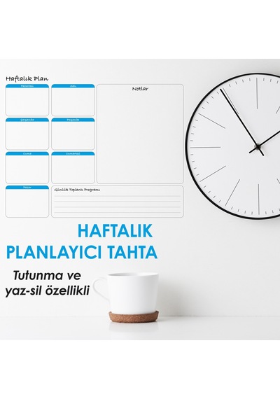 Haftalık Planlayıcı Statik Kağıt Tahta