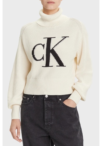 Calvin Klein Bayan Kazak Lv047d349g 101 Beyaz Beyaz