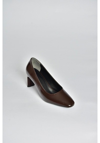 Fox Shoes V820522760 Kahverengi Rustik Kalın Topuklu Kadın Ayakkabı Kahverengi
