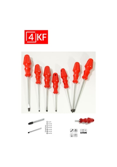 Tornavida Takımı Düz Yıldız Mıknatıslı Tornavida Seti 7 Parça Set
