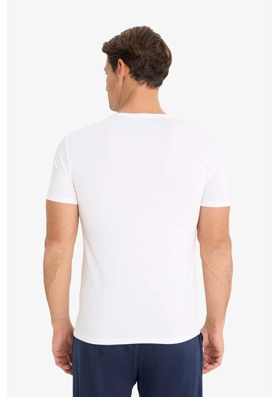 DeFacto Slim Fit Dar Kesim Bisiklet Yaka Kısa Kollu Üst L4885AZ25SPWT34