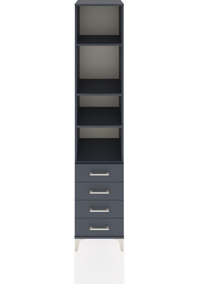 Hyperion Dolap 4 Raflı 4 Çekmeceli 44x44x221 Antrasit-antrasit Antrasit