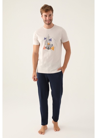 Arnetta Home Taş Erkek Pijama Takımı 5274-42758 Taş