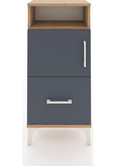 Arges Komodin 2 Raflı Tek Çekmeceli 2 Kapaklı 44x30x96 Çam-an... Çam