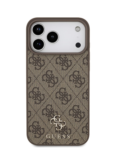 Apple Uyumlu iPhone 18 Pro Max Kılıf Guess  Lisanslı M-safe Özellikli Small 4g Classic Kapak Kahverengi