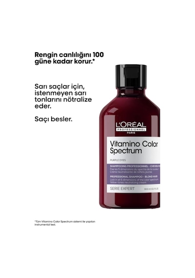 Loreal Professionnel Vitamino Color Spectrum Sarı Saçlar İçin Nötralize Edici Mor Şampuan 300ml