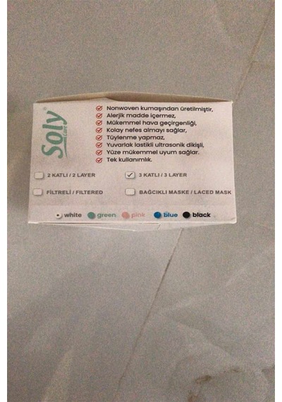 3 Katlı Cerrahi Telli Full Ultrasonik Maske 4 Paket 200 Adet